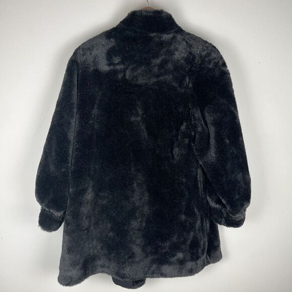 St. John Coat Collection Black Faux Fur Jacket XS - Picture 2 of 13